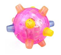 2PCS LED Flashy Musical Dancing Ball, 13cm Random Color Flashing Bouncing Balls Toy, Luminous Shake Jumping Ball, Disco Sensory Balls Children Music DancingBall Toy For Boys Girls (Pink 2 pcs)