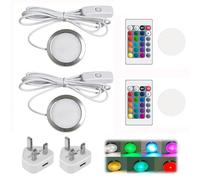 2pcs LED Lamp Kit for Bambu Lab 3D Printing, Remote Control with RGB 16 Color LED Light Kit 5V USB Powered for Bambu Lab A1/A1mini/P1S/P1P/X1C 3D Printing DIY Hardware Model Replacement Parts