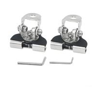 2PCS LED Light Bar Mounting Bracket Adjustable Stainless Steel Car Hood Brackets for LED Work Light Mounting No Drill Clamps for Trucks SUVs Off-Road Lighting Installation (Silver )
