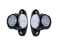 2pcs LED Marker Lights 12V 24V Tricolor Red White Orange Side Marker Lights Angled Short Rubber Truck Truck Trailer Caravan Truck Agricultural Truck