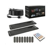 2pcs LED Matrix Panel Sign USB Power Devil's Eye Flexible Screen App Control DIY Programmable Lighting for Car Decor Accessories(2Pcs 10x34cm)