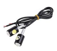 2Pcs Led Motorcycle Signal Lamp Number License Plate Light Mini Turn Signal Eagle Eye Shape Tail Rear Light Brake Fog Lamp Bulb