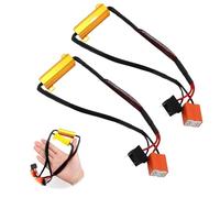 2Pcs Led Resistor H7,Car Load Resistor,Led Headlight Decoder,Headlight Led Decoder,Waterproof 50w 8 Ohm Resistor Canbus Anti-Flicker,Plug-and-Play Led Resistor Kit Headlight Bulb,for Car Truck Etc