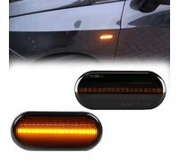 2pcs LED Sequential Side Marker Turn Signal Light Smoked Side Repeater Indicator Compatible with Fiesta C-Max Fusion Focus MK2 Jetta MK4 Golf4 GTI R32 Passat B5 Amarok T5 Vento Octavia Seat Lbiza Leon