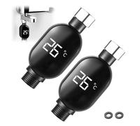 2Pcs Led Shower Temperature Meter, Instant Digital Readout, Water Temperature Gauge With Waterproof Design, Water Thermometer Monitor for Baby Bath Kitchen Bathroom, Ideal Home Essential