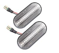 2Pcs LED Side Wing Indicator Repeater Sequential Turn Signal Light Compatible with VW Amarok Golf Jetta MK4 GTI Transporter T5, Replacement for Ford Fiesta Focus (Clear Lens)