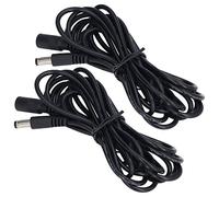 2Pcs LED Solar Light Extension Cable, 5.5x2.1mm Monitoring Power Connection Cable DC12V 24V Power Extension Cord for Monitoring LED Strip Lights Cameras