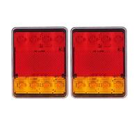 2pcs LED Tail Light Kit, 12V 8LED Waterproof High Brightness Rear Brake Side Marker Light, Oval Pair Square Lights, Trailer Stop 2 Pcs 36 Lights Indicator 2PCS Submersible Jump Booster Batte auto