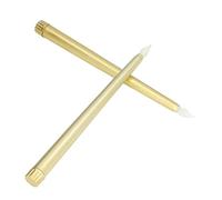 2pcs LED Taper Candles, Flameless LED Candle Sticks,Battery Powered, for Anniversaries, Marriage Proposals, Candlelight Banquets, Birthdays, Christmas, Bars, Festivals(Full Spray Gold)