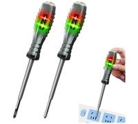 2Pcs Led Voltage Tester Screwdriver Live Wire Detector Electrical Test Pen