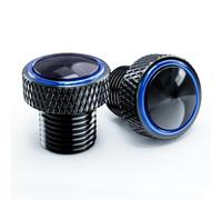 2pcs Left & Right Thread Screws M10*1.25 Motorcycle CNC Mirror Hole Plugs Bolts Fit For Yamaha MT07 MT09 SP MT10 MT25 FZ09 FZ07 XSR700 MT 07 09 (Blue)