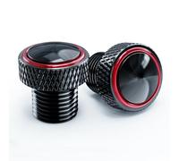 2pcs Left & Right Thread Screws M10*1.25 Motorcycle CNC Mirror Hole Plugs Bolts Fit For Yamaha MT07 MT09 SP MT10 MT25 FZ09 FZ07 XSR700 MT 07 09 (Red)