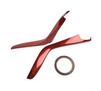 2pcs Left Rudder Carbon Fiber ABS Gear Shift Panel Cover Trim for Civic 2014 2019 Car Interior Replacement Part (red)