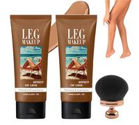 2PCS Leg Makeup, Body Coverage Perfector Waterproof,All Over Complexion Perfector With Extra Large Body Makeup Brush,Tattoo Cover Up Cream,48H Long Lasting Wear (#03)