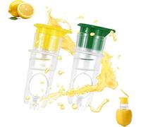 2PCS Lemon Squeezer, Lemon Juicer, Lime Juicer, Compact Juice Extractor Citrus Press with Lid, Squeeze Lime for Cocktails, Drinks