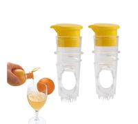 2pcs Lemon Squeezer, Lemon Juicer, Portable Citrus Juicer, Lime Squeezer Screw Top Press With Built-In Filter, Orange, Manual, Press, Lime