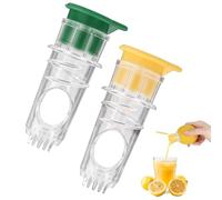2PCS Lemon Squeezers,Manual Juicer Reusable Lemon Hand Juicer Lemon Squeezer Press,Easy to Clean Juice Squeezer for Extracting Limes Oranges Lemons Squeezer Press for Kitchen (Green,Yellow)