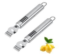 2PCS Lemon Zester Peeler, 16x2.6cm Professional Fruit Peelers Vegetable Peeler Julienne Peeler Fruit Peeler Orange Peeler Peelers Kitchen Tool for Kitchen Finger Peelerfor Gin Cocktails, Lime Oranges