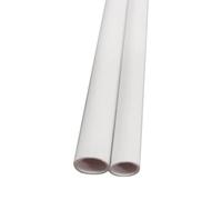 2pcs Length 500mm White PVC Plastic Tube, For Home Improvement Plumbing Pipes Fittings (Color : Length 500mm, Size : 18x20mm 2pcs)