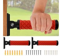 2Pcs Lengthened Doorway Flip Assist Handle Strong Load Bearing Nonslip Foldable Doorway Flip up Grab Bar for Indoor Entrance Outdoor Staircase Front Door