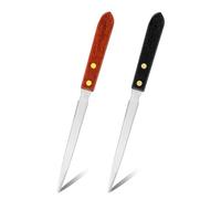 2pcs Letter Openers, Multipurpose Stainless Steel Envelope Sword Slitter with Wooden Handle Lightweight Mail Paper Cutting Knife Tool Supplies for Office Home School Classroom Work Uses