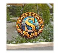 2Pcs Letters Suncatchers Craft Kit, A-Z Acrylic Rainbow Suncatcher Window Hanging Decoration, Outdoor Garden Decor(S)