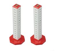 2pcs Leveling Rulers for Ceiling and Floor Tile Installation, Four Sided Scale with Aluminum Alloy and ABS for Accuracy