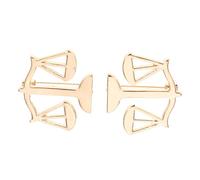 2pcs Libra Scales Collar Pin Alloy Brooch Suit Pin for Men | Gold Finish, Formal Events Accessory, Secure Attachment and Wear Resistance, Wicked Pin Badge