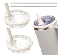 2Pcs Lid Replacement For Stanley 40oz, Stanley Flip Straw Tumbler, Stanley Cup Leakproof, Gifts For Stanley Cup Lids Accessories White Pink (white)