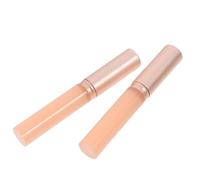 2pcs Lidded Silicone Lip Brush round Head Makeup Applicator Pink | Reusable Lip Gloss Tool, Soft Precise Application, Portable Daily Cosmetic Accessory, Plastic and Silicone Build