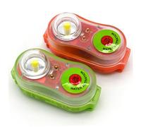 2Pcs Life Jacket Light Red & Green Water Activated Life Jacket Light Battery Powered White LED Vest for Boating Kayaking Emergency