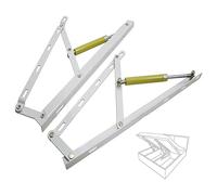 2Pcs Lift Up Storage Bed Frame Hinge Set, Hydraulic Lift Mechanism with Spring Strength Triangle Design, Folding Sofa Bed Kit