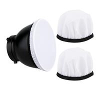 2Pcs Light Diffuser Sock, 7"/18cm Diffuser Lamp Cover White Soft Lampshade Reflector Lamp Sock for Studio Strobe Reflectors Ring Light Flash Light Standard Reflector