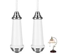 2Pcs Light Pull Cord,Ceramic Light Pull With 1m Cord Extension & Connector | Bathroom Light Pull Cord Porcelain Switch Pull Handle bathroom pull cord,Blinds Weight Pull Handle for Home