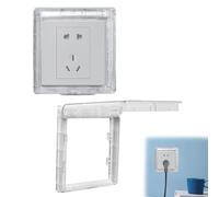 2Pcs Light Switch Guard, Light Switch Cover for Sockets UK Child Proof Wall Switch Cover Transparent Ultra-Thin Socket Protection Prevents Accidental Switch Flips by Children and Adults Home Safety