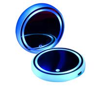 2Pcs Light Up Car Coasters, 2.68" LED Car Cup Holder Coaster, 7 Color 3 Mode Coasters, USB Charging Mirror Surface Light-Operated Cup