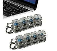 2PCS Light Up Keyboard Fidget Toy, Portable Keyboard Clicker Fidgets, 4 Buttons Clicky Fidget Toy Keychain, Funny Keyboards Fidgets Keychain, Keyboards Button Finger Clicker Toys, for Adults