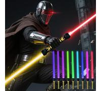 2PCS Light Up Saber with Sound for Kids, Retractable Light Saber Sword Toys, 15 Colors Changeable Lightsaber for Star-Wars Roleplay Halloween Dress Up Parties