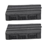 2Pcs Light Weight Bass Drum Hoop Guard Pads Rubber Bass Drum Hoop Protector Guard Nonslip Rubber Hoop Protectors