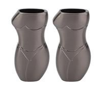 2Pcs Lighter Case Cover 3D Human Shaped Aluminium Alloy Metal Protective Holder Pouch for Men Women Gifts Business Birthday Xmas Father Day Bar Club Rewards Private Collection (Black)