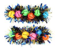 2pcs Lightweight Blue Garland Bracelet with Plastic Material, Delicate and Chic Design, for Carnival and Performance Festival Wrist Chain