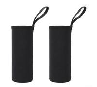 2PCS Lightweight Drinking Bottle Sleeves, Insulated Scuba Fabric for 550ml Containers (550ML black)