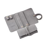 2Pcs Lightweight Jewelry Organizer Roll Waterproof Foldable Travel Storage Bag For Women Necklaces Rings Earrings Bracelet For Travel And Outings(Grey)