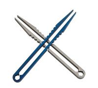 2Pcs Lightweight Mini Titanium Tweezers Non-Slip Portable Titanium Tweezers Sturdy Cosmetic Beauty for Travel Camping Home