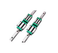 2PCS Linear Guides HGR15/HGR20/HGR25 With 4 PCS Square Type Carriage Bearing Block IINKUEYK(HGW20CC,400mm)