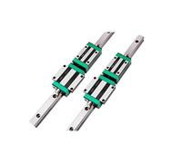 2PCS Linear Guides HGR15/HGR20/HGR25 With 4 PCS Square Type Carriage Bearing Block RUAJOGYNVM(HGW15CC,350mm)