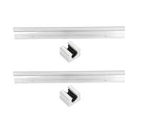 2Pcs Linear Rail Guide 300mm, SBR Slide Block CNC Motion Shaft Guideway, High Precision Linear Motion Rail for CNC Machines, Industrial Equipment with 5 Mounting Holes