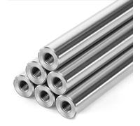 2PCS Linear Shaft, OD6/8/10/12mm Length100-250mm with Two Ends of M3/M6/M8 Thread Hole Depth of 6-16mm Chromed Harden Rod Shaft(Od8mm(m4x8mm),500mm)
