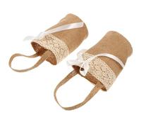 2pcs Linen Storage Bags for Wedding Candy Decoration Props | Fashion Nature Style, Multi Functional Use, Office Organisation, DIY Photography Prop Set