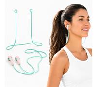 2Pcs Link for Loop Engage/Quiet Experience Earplugs Safety Cord (Green) | Tug Resistant Silicone Earplugs Cord for Kids/Adults, for Travel, Sports & Daily Use, Anti-Lost Lanyard for Removable Tips